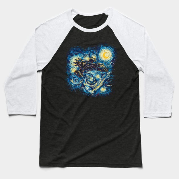 Starry Flight of Serenity Baseball T-Shirt by girardin27